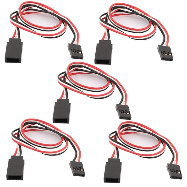 5Pcs 300mm 3 Pin M/F RC Servo Extension Cord Cable Wire f RC Airplane