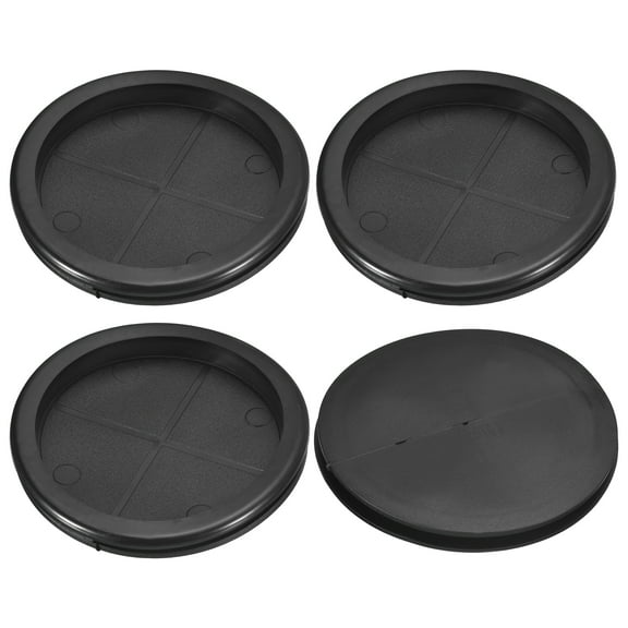 Uxcell 4Pack Rubber Grommets 4" (100mm) Drill Hole, 3-2/4" (91mm) ID Single Sided Hole Plugs Ring Gasket, Black