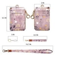 thumbnail image 4 of Wallet Lanyard,Lanyard Wallet,lanyards for id Badges,lanyards for id Badges for Women,Lanyard Wallet for Women,Fashion Badge Holder with Zipper (Purple Gray), 4 of 4