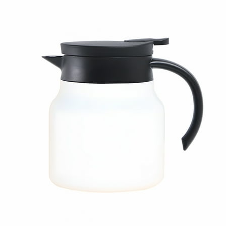 ACDANC 34 Oz Thermal Coffee Carafe,Double Wall Stainless Steel Insulated Vacuum Coffee Pot Teapot for Keeping Hot,1 Liter Beverage Dispenser with Removable Tea Filter–White