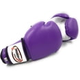 thumbnail image 4 of Woldorf USA Men and Women Training Fighting Sports Boxing Gloves - Heavy Punching Bag for Kids - Sparring Gloves, Kickboxing Gloves, Muay Thai Gloves and MMA Sparring Gloves - Vinyl Purple, 4 of 7