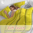 thumbnail image 4 of 3 Piece Yellow Grey Ombre Duvet Cover Set California King,Microfiber Comforter/Quilt Cover with Corner Ties and 2 Pillowcases,Modern Geometric Abstract Aesthetics Cream Bedding with Zipper Closure, 4 of 8