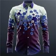 thumbnail image 3 of Líneas de camisas para hombres, pétalos de lujo de moda, casuales, suaves y cómodos, patrón de alta definición, nuevas blusas para hombres., 3 of 5