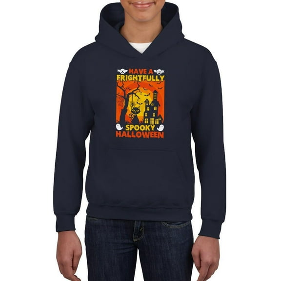 Have A Frightfully Halloween Hoodie Juniors -Image by Shutterstock, Large