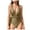 Khaki, variant on QHFBli Women's Plunge One Piece Bathing Suit Deep V Neck Swimsuits Crisscross Wrap Tie Monokini High Waisted Swimwear