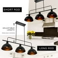 thumbnail image 4 of FINE MAKER 3 Light Kitchen Pendant, Linear Dining Room Suspension Lighting, Matte Black Finish Industrial Pendant for Kitchen, Dining Room, Bar, 4 of 10