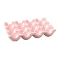 thumbnail image 1 of Ceramic Egg Box Egg Tray Holder Non Slip Egg Storage Organizer for Fridge Refrigerator Kitchen Worktop Countertop Decorative Accessories Holds 12 Chicken Eggs, 1 of 7