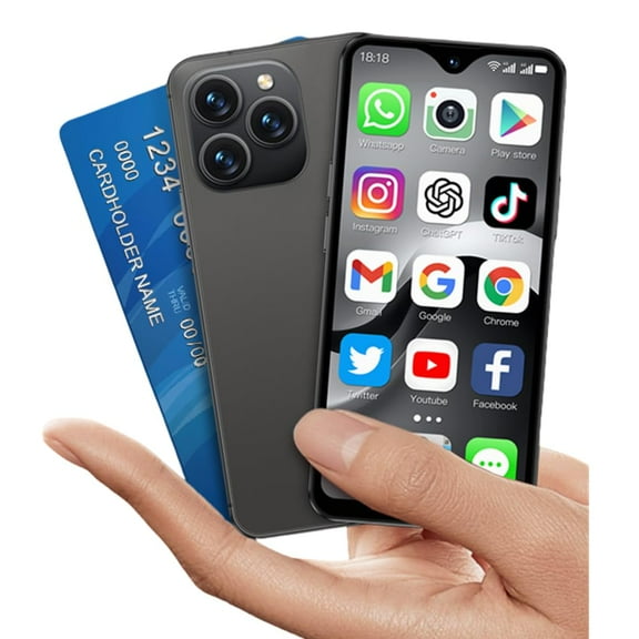 Mini Phone 4G Unlocked SOYES F9 Max Gift for Kid 4.3inch Small Size Smartphone Android 12.0 OTG 2750mAh 13MP Camera Face Recognition Student Cellphone