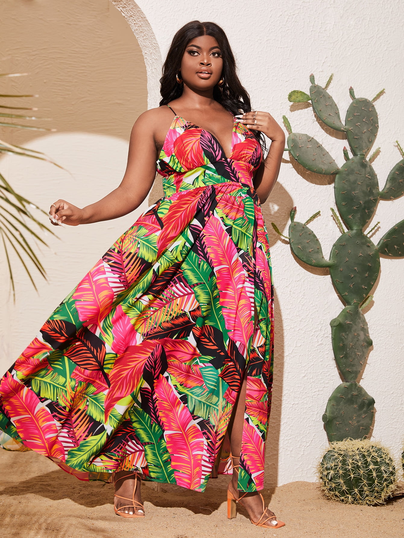 Womens Printed Sheering Boobtube Maxi Dress Ladies Tropical Summer Beach Dress 