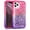 Hot Pink+Purple, variant on Case For iPhone 16 Series , Shockproof Protective Phone Cover with Liquid Quicksand Bling Sparkly Phone Case