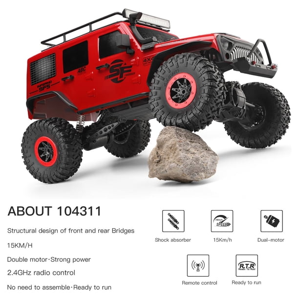 WLtoys 104311 RC Car 2.4G 1/10 4WD Jeep Car SUV Brushed Motor