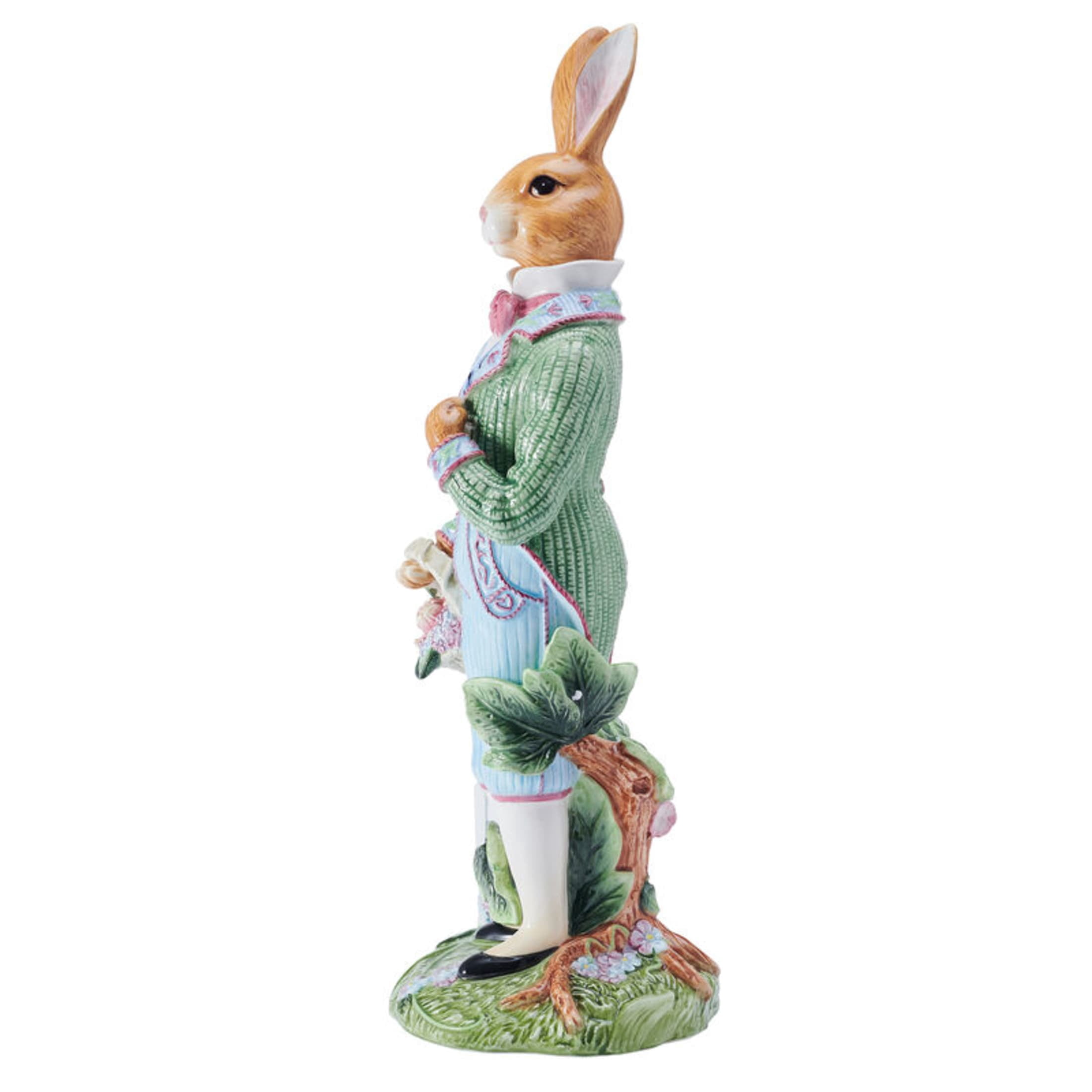 Fitz and Floyd Jardin Rabbit Male Earthenware Decorative Figurine