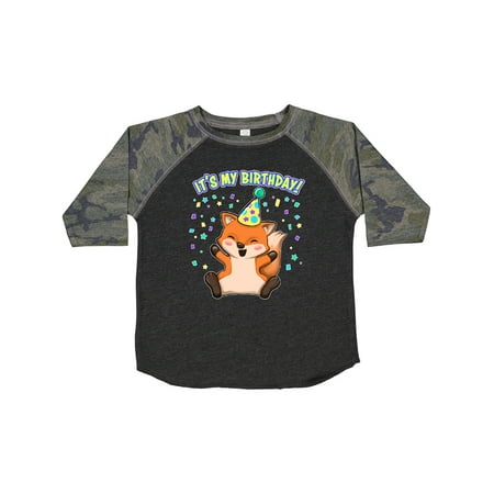 

Inktastic It s My Birthday- Cute Fox Gift Toddler Boy or Toddler Girl T-Shirt