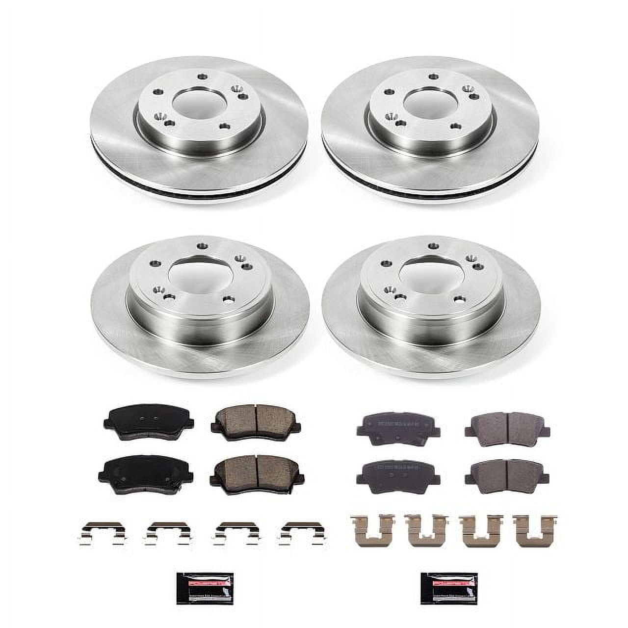 PowerStop Front and Rear Stock Replacement Brake Pad and Rotor Kit Fits: HYUNDAI Select Models KOE8889
