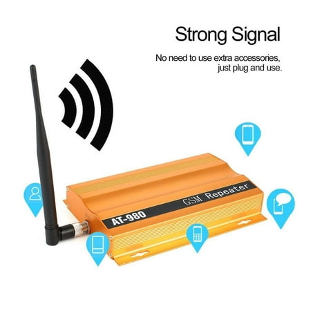 Cell Phone Signal Booster Mobile Phone Signal Amplifier AT980 GSM 2G Repeater (NOT 3G (Best Cell Phone Signal Amplifier)