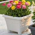 thumbnail image 3 of YardChic Square Planters, Square Plastic Planter Pot, Outdoor Flower Pots, Breathable Root Control Planter, Heavy Duty Thickened Planter for Indoor Outdoor Vegetables & Trees, 11" x 7.5", 3 of 4