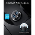 thumbnail image 2 of Chargeur de Voiture, Mini Chargeur de Voiture en Alliage d'Aluminium 24W Double USB, Adaptateur de Voiture en Alliage PowerDrive 2 avec LED Bleue pour iPhone12/11/XR/TP, iPad Pro/Air 2/Mini, Galaxy (Non Compatible avec Charge Rapide), 2 of 4