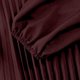 thumbnail image 4 of Vestido plisado de manga larga para mujer - Vestido musulmán elegante de color liso y cuello redondo, 4 of 4