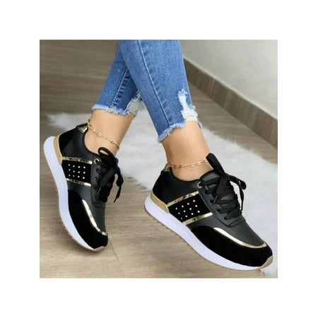 Women s Colorblock Running Sneakers Casual Work Shoes with Orthopedic Support and Non-Slip Design