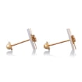 thumbnail image 4 of Aretes de oro 14k GIALLO Broquel GIALLO COLLECTION Estrella de belén oro amarillo madre perla circonias brillantes, 4 of 5