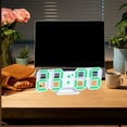 thumbnail image 5 of WJSXC Digital Alarm Clock Automatic Photosensitive Digital Clock 3 D Electronic Clock Multi-function Mount Dual-purpose LED Clock White Frame Green, 5 of 6
