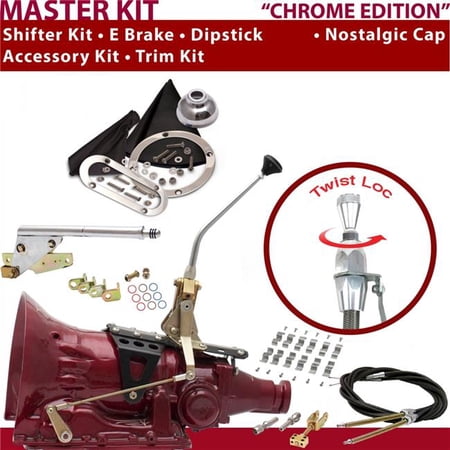 American Shifter TH200 Shifter Kit 10 in. E Brake Cable Clamp Trim Kit Dipstick for CC6C8