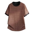 thumbnail image 5 of Daiosportswear Mens Short Sleeve Shirts - Waffle Texture Crew Neck Tshirts for Men Coffee-A M(M), 5 of 5