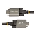 thumbnail image 4 of StarTech.com 3ft 1m Side Screw Locking USB C Cable 10Gbps, USB 3.1/3.2 Gen 2 Type-C Cable, 100W (5A) Power Delivery Charging, DP Alt Mode, Dual Screw Lock, USB-C to C Cord, Charge/Sync - Thunderbolt 3 Compatible - USB cable - 24 pin USB-C (M) straight/locking to 24 pin USB-C (M) straight - USB 3.2 Gen 2 / DisplayPort 1.4 /Thunderbolt 3 - 3.3 ft - 4K support - black, gray, 4 of 8
