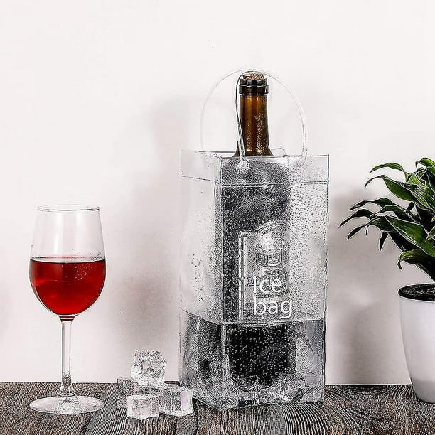 3 Pieces Portable Ice Wine Bag Wine Cooler Bag Pvc Wine Pouch Bags