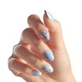 thumbnail image 2 of KISS Voguish Fantasy Holiday, Press on Nails, Snowman Nose, Blue, Short Oval, 28 Count, 2 of 8