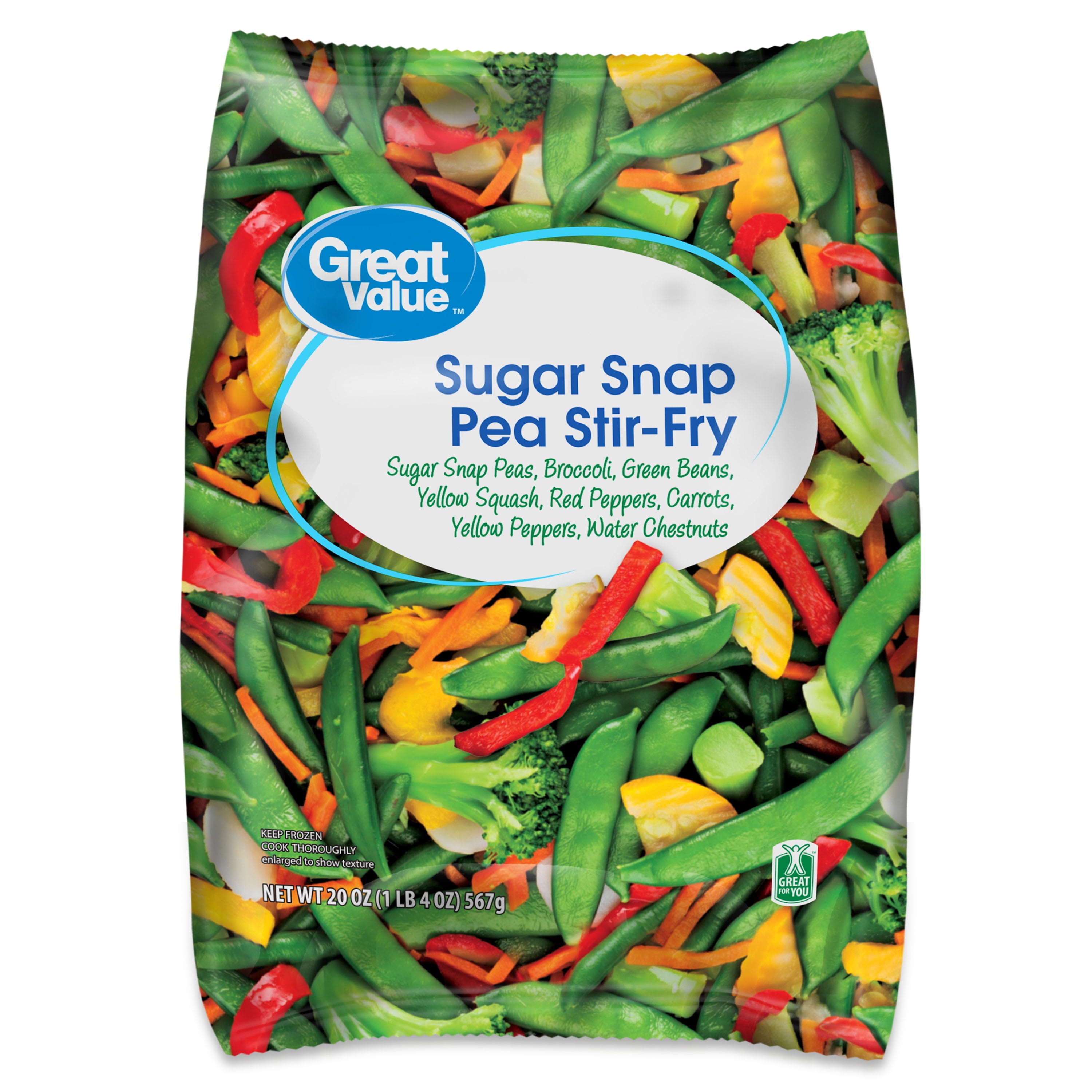 Great Value Sugar Snap Pea Stir-Fry, 20 oz (Frozen) - Walmart.com