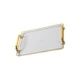 thumbnail image 2 of xinxixnxx Plastic Serving Tray with Handles Coffee Table Tray for Countertop Breakfast Smoke Gray, 2 of 8