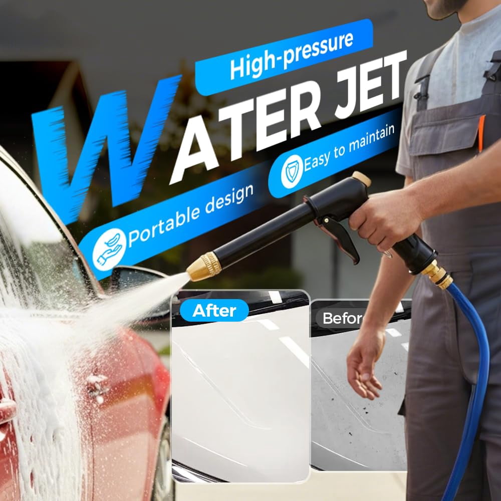 Jet Nozzle Power Washer for Garden Hose, 2026 New Pressure Washer Wand with 3 Adjustable Jet Nozzle, Pressure Washer Nozzle for Car Washing Patio Garden Outdoor Cleaning