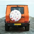 thumbnail image 6 of Haiem Spare Tire Cover , Wheel Cover with Meadow flowers with butterfly printed, Camper Spare Tire Cover Fit for Jeep Wrangler Rv SUV Truck Travel Trailer-17 inch, 6 of 6