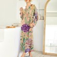 thumbnail image 3 of Women's Slim Dresses A-Line Dress Long Style Elegant Atmospheric 3D Print Casual Loose Long Sleeve Dress Autumn Winter Women's Dresses Trend 2025 Purple 4XL, 3 of 6