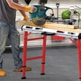 thumbnail image 4 of Resenkos 42 Inches x 21 Inches Welding Table with Adjustable Height and 2 Bar Clamps-Silver, 4 of 11