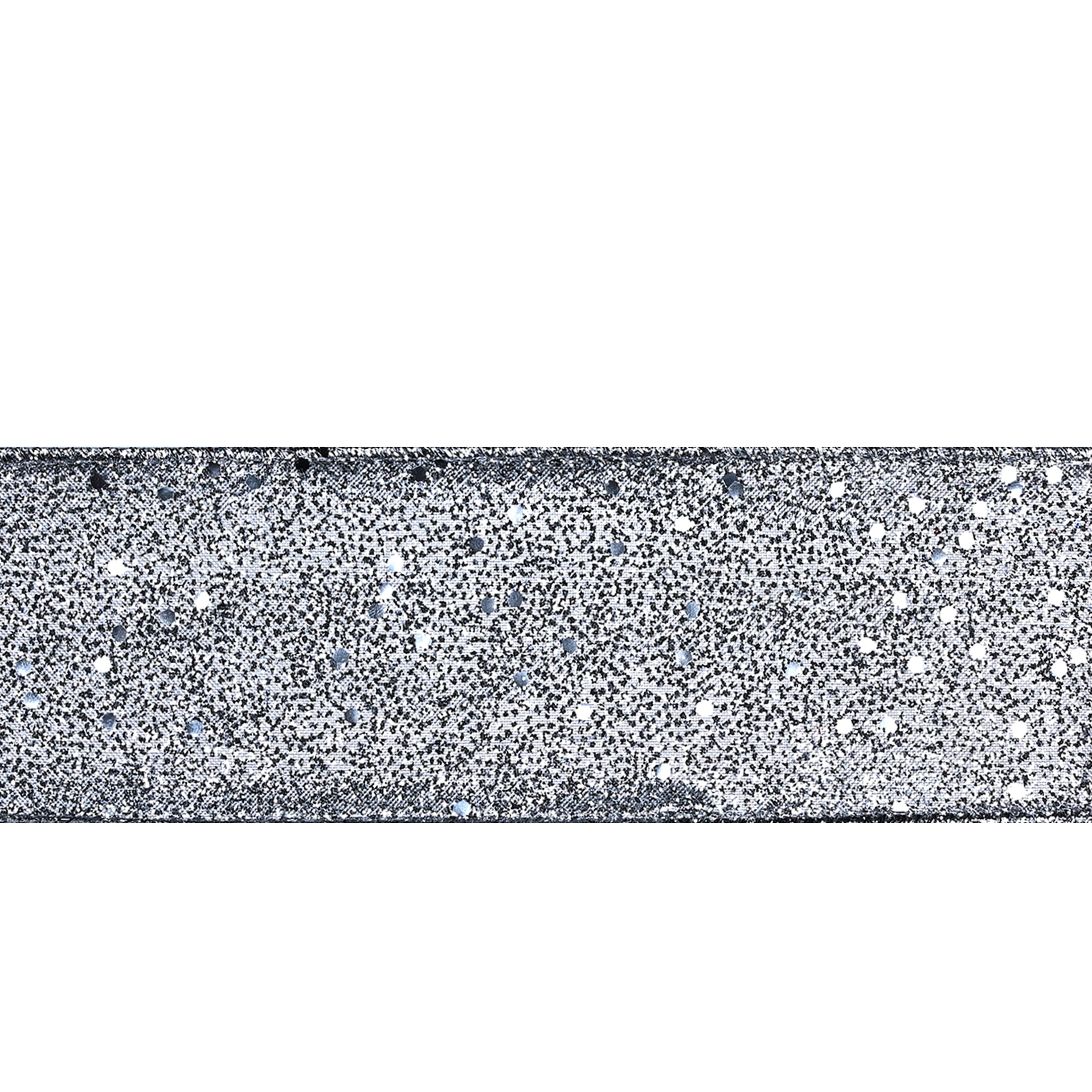 Gwen Studios 2.5" Metallic Silver Wire Ribbon, 3 yards