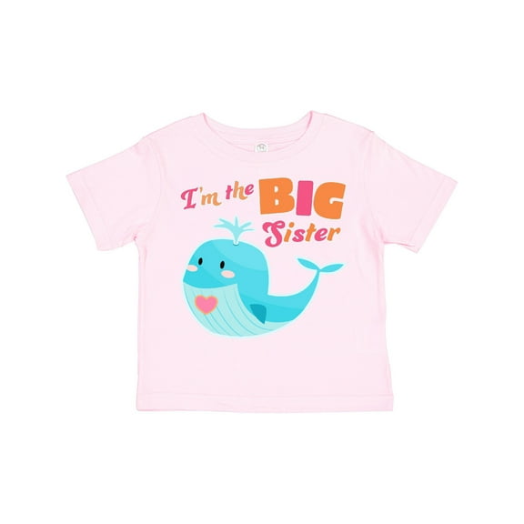 Inktastic I'm the Big Sister Cute Whale with Heart Girls Toddler T-Shirt