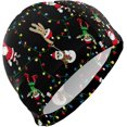 thumbnail image 1 of FYBTO Casquette de Natation Arc-en-Ciel Coloré Santa Claus Xmas Unisexe Adulte FYBTO Polyester, 1 of 4