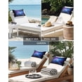 thumbnail image 5 of Starry Sky Outdoor Head Resting Pillows with Insert Dark Blue and Purple Space Stars Mystery Universe 1 Pack Waterproof Lumbar Pillows with Adjustable Elastic Strap for Recliner Beach Chair, 12"x20", 5 of 7