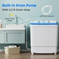 thumbnail image 4 of Yardi Yard 17.6 lbs Portable Washing Machine with Drain Pump-Blue, Portable Compact Tub Washing Machine, 4 of 9