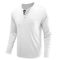 thumbnail image 3 of Mens T Shirt Men Spring Casual V-Neck Solid Long Sleeve Tee Shirt Top T-Shirts For Men, 3 of 5