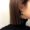thumbnail image 5 of Hollow Squared Hoop Earring for Women Fashionable Charming Ear Dangler for Daily Wear Trip Party, 5 of 5
