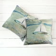 thumbnail image 2 of Ambesonne Art Throw Pillow Cover 2 Pack, Monet Sailing Boat, 24", Pale Blue Teal and White, 2 of 6