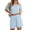 Blue, variant on Womens 2 Piece Sets Short Sets for Women 2 Piece Off Shoulder Chiffon Casual Beach Vacation 2 Piece Outfits for Summer