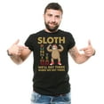 thumbnail image 2 of Sloth Shirt Sloth Running Team Shirt Funny Joke Shirt Lazy Person Gifts Funny Sloth Shirt (Small Navy Blue), 2 of 6