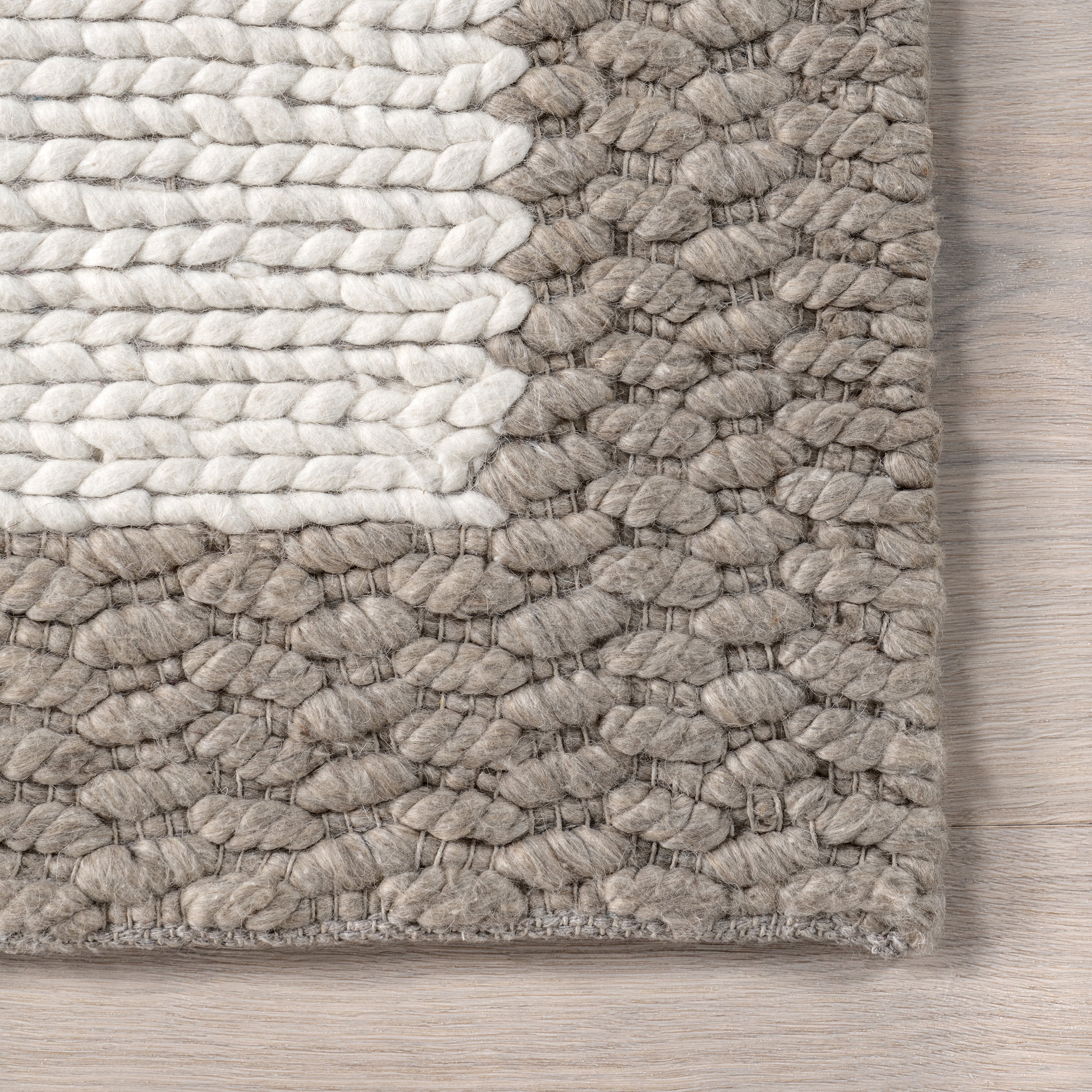 nuLOOM Aster Chunky Knit Wool Area Rug, 5' x 8', Ivory