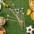 thumbnail image 7 of Bamboo Cocktail Picks Decorative Fruit Toothpicks Soccer, 7 of 7