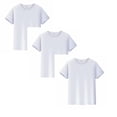 thumbnail image 5 of 3-Pack Kids' Casual Tees, Polyester Active Shirts for Boys & Girls - Soft Crew Neck Short Sleeve T-Shirts,Color White,Size 9-10 Years, 5 of 6