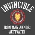 thumbnail image 2 of Boy's Marvel Iron Man Armor Activate  Graphic Tee Charcoal X Large, 2 of 4